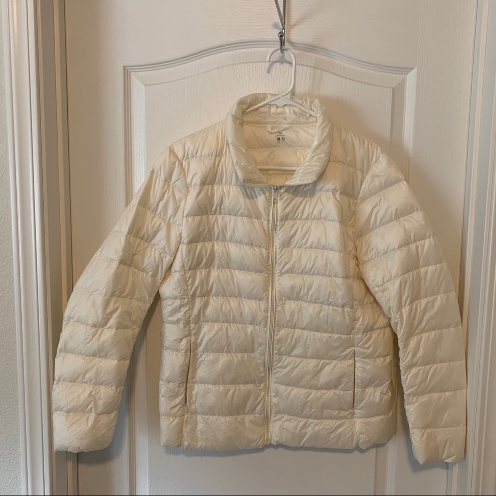 White puffy jacket